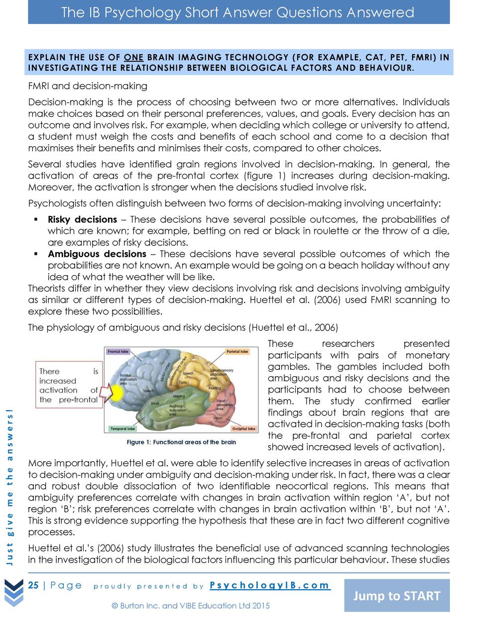 Ib psychology essay sample