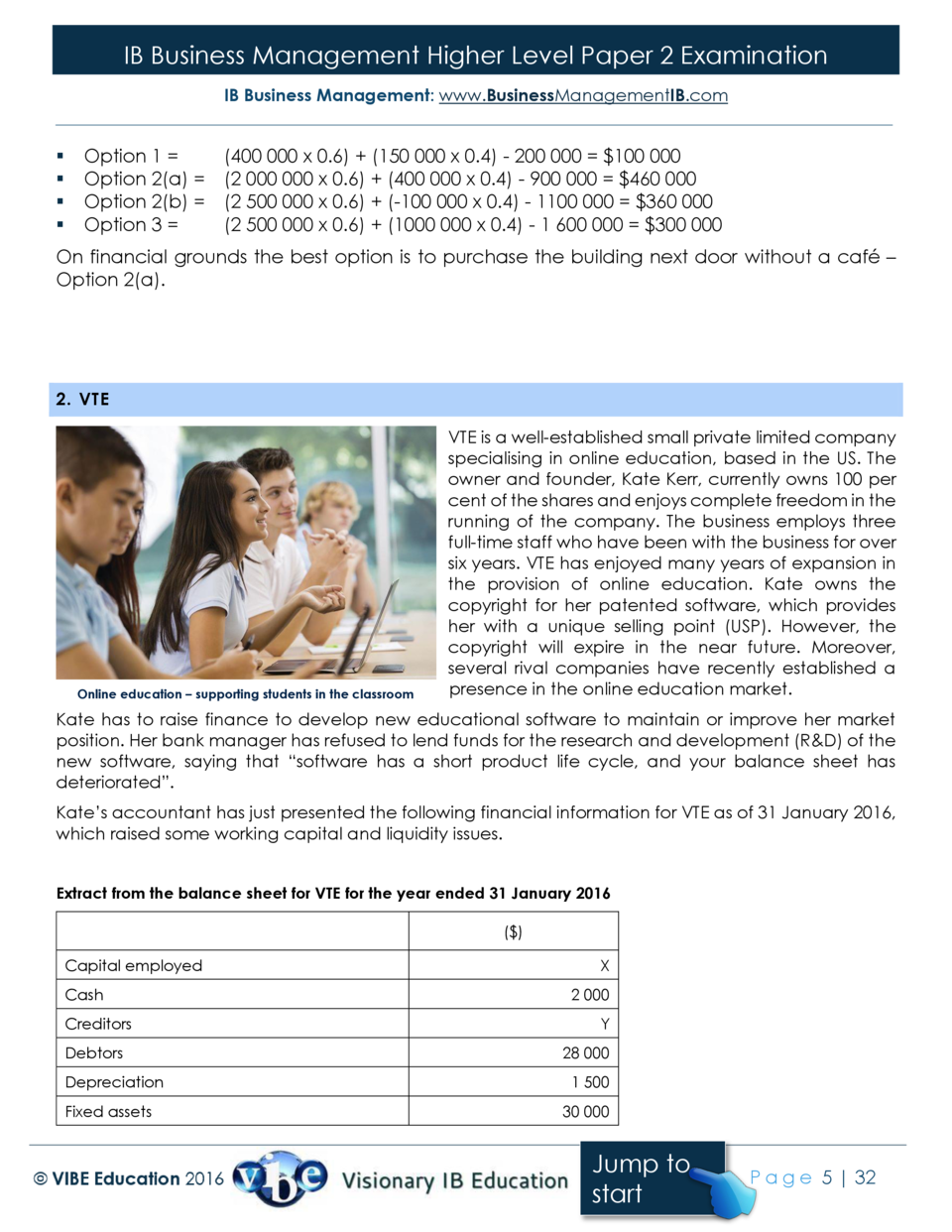Answers HL Paper 2 Mocks 2016