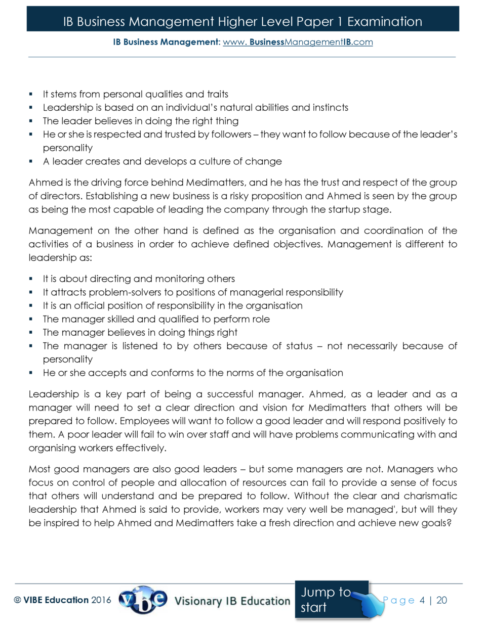 IB Business Management Medimatte