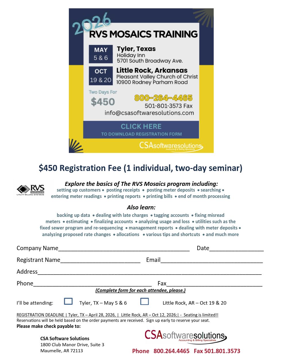 2026 Mosaics Seminar Registration