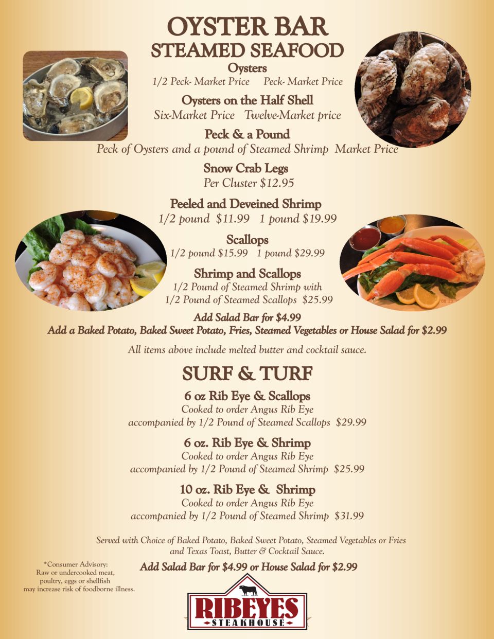 Jacksonville Oyster Bar Menu