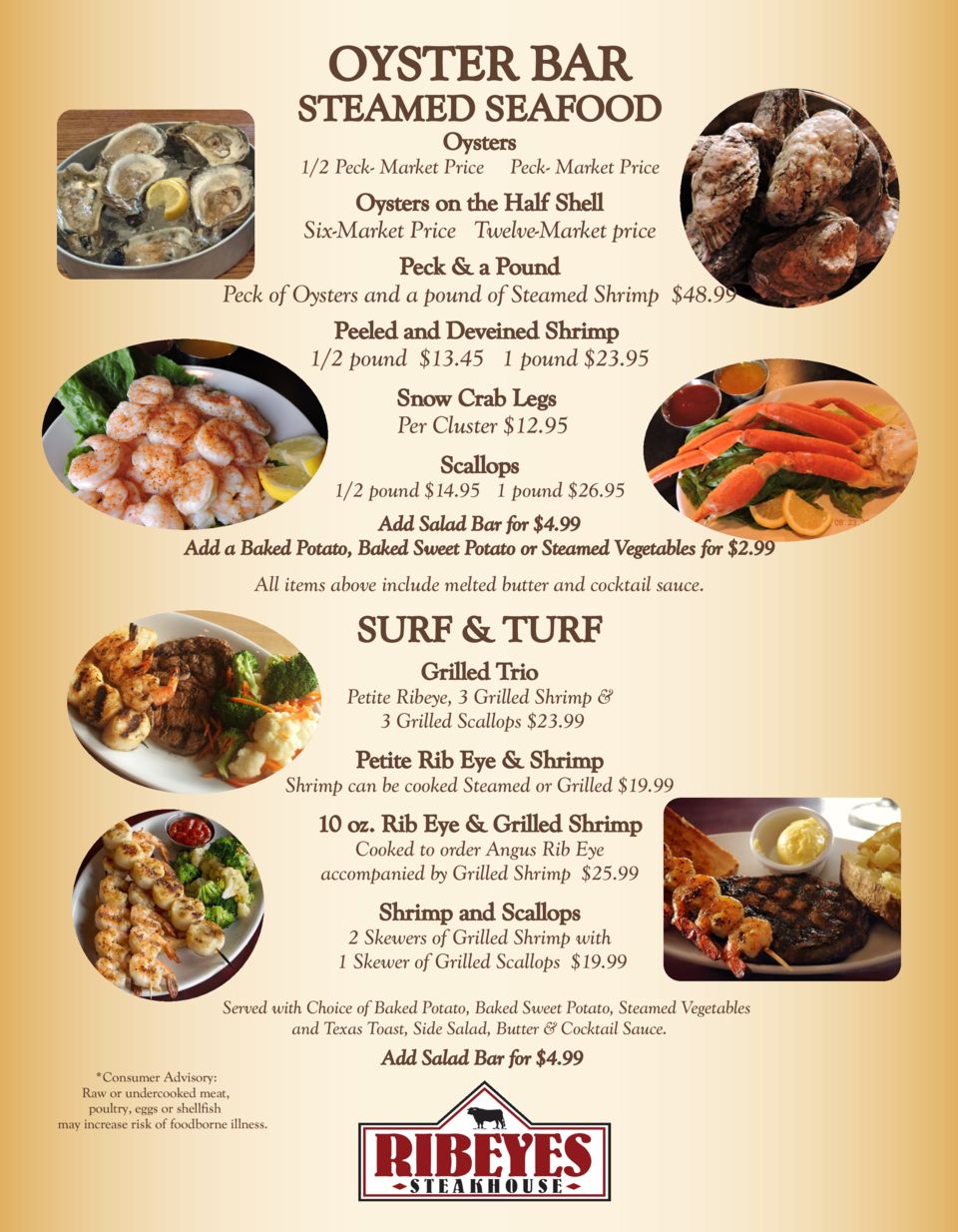 Tarboro Oyster Bar Menu Tarboro Oyster Bar Menu