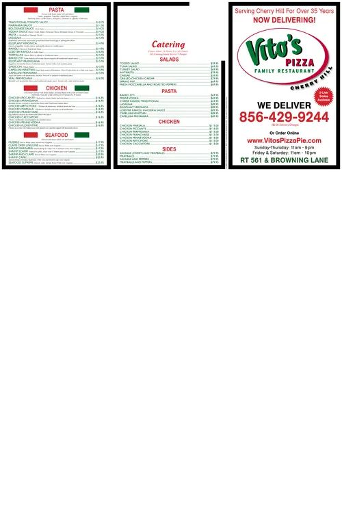 Vito's Menu