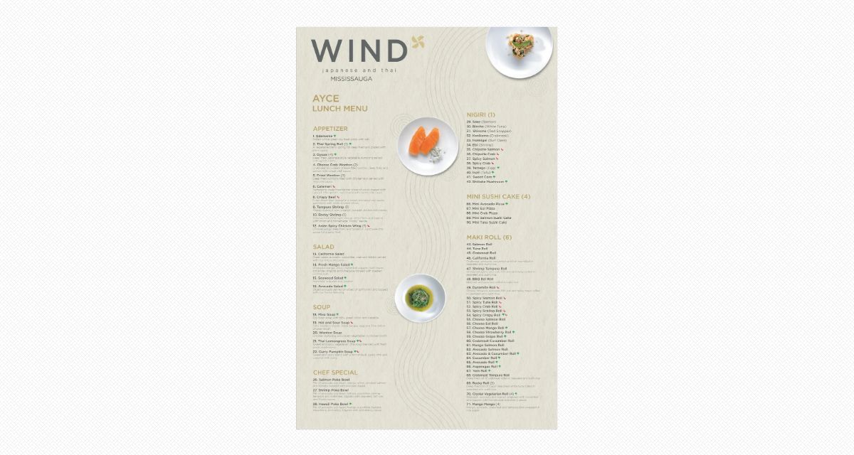 Wind MS AYCE Lunch menu : simplebooklet.com