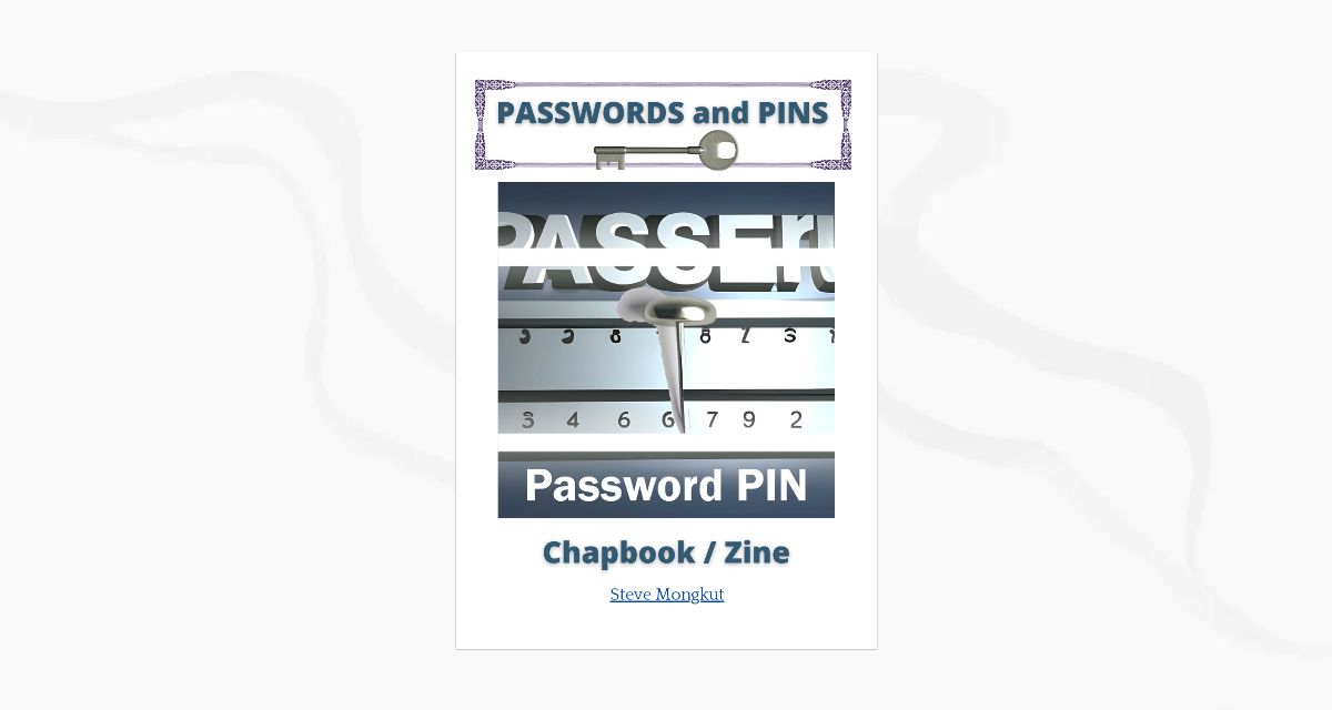 Passwords PINs Paper