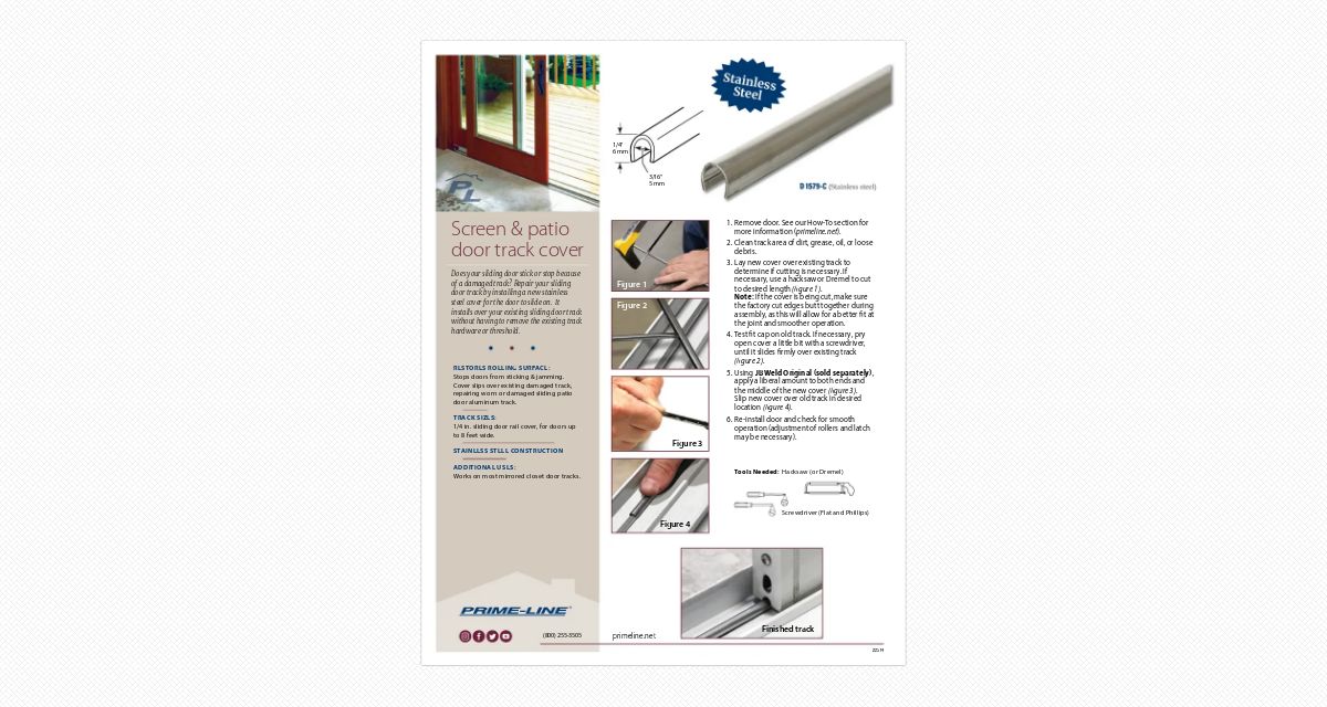Screen & Patio Door Repair Track