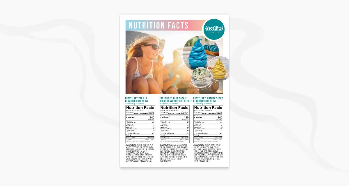 Nutritional Facts Frostline 