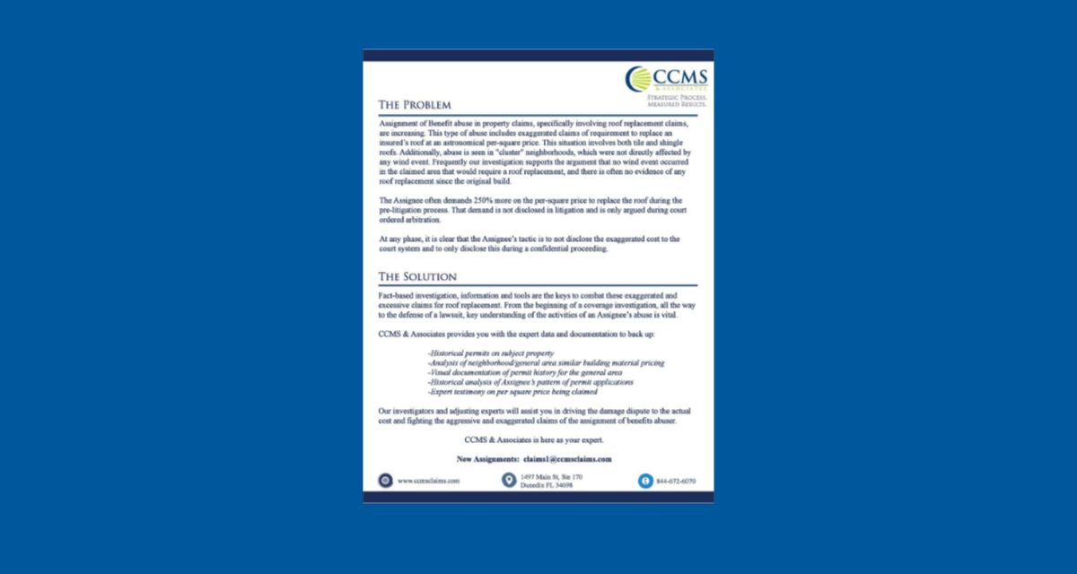 CCMS & Associates The Solution Roof Permit Analysis Report