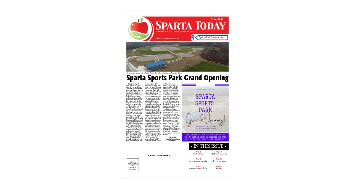 Sparta TODAY Newspaper April 2021