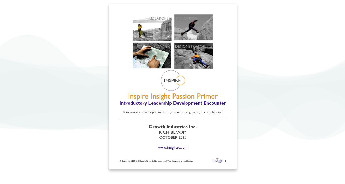 Inspire Insight Passion Primer Workbook