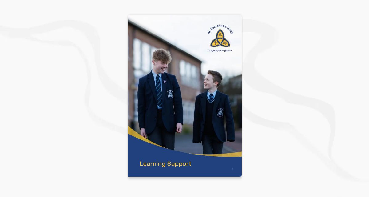 St Benedict's Learning Support Booklet