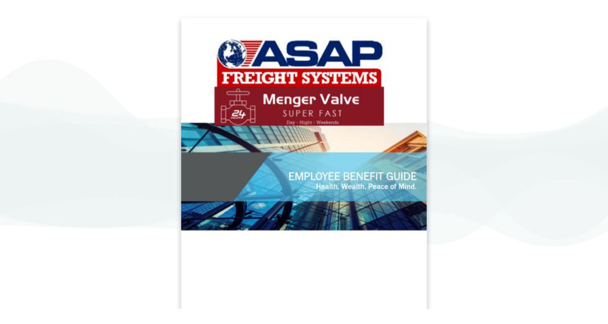 ASAP Freight Menger Valve - Benefit Guide