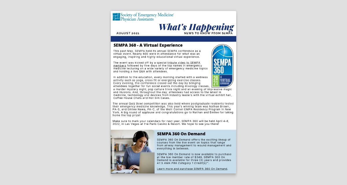 What's Happening August 2021