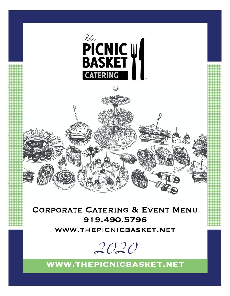 Picnic Corporate Catering & Events Delivery Menu 2020