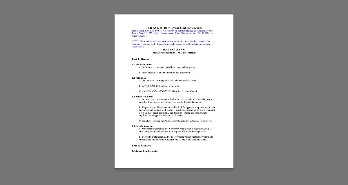 18-R-3-1/2, 3 Part Specification