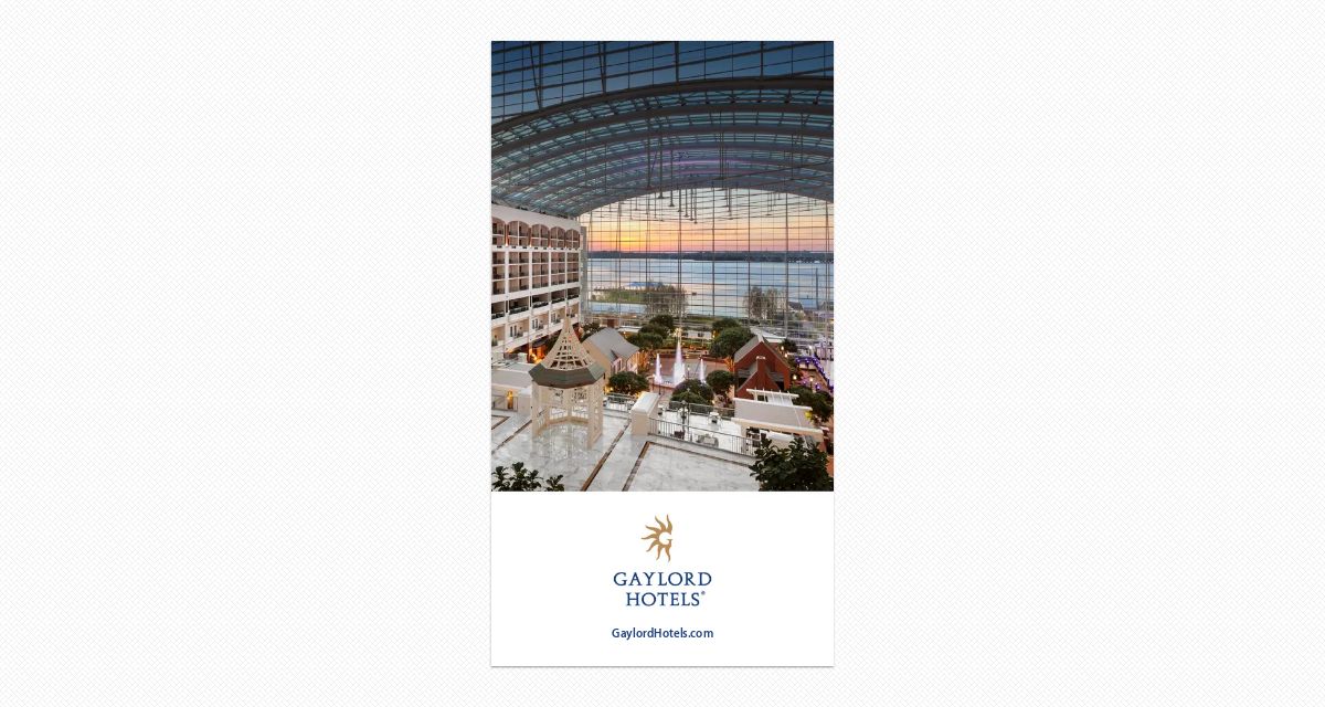 Gaylord National Luminous Sales Sheet