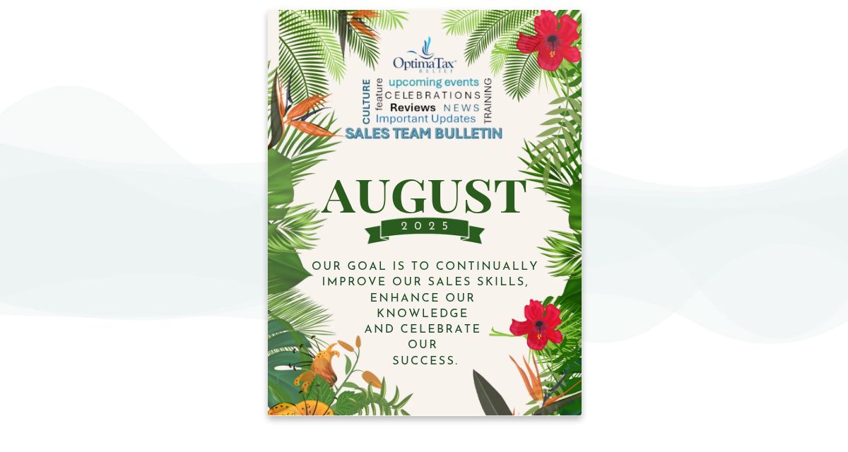 August Sales Newsletter 2025
