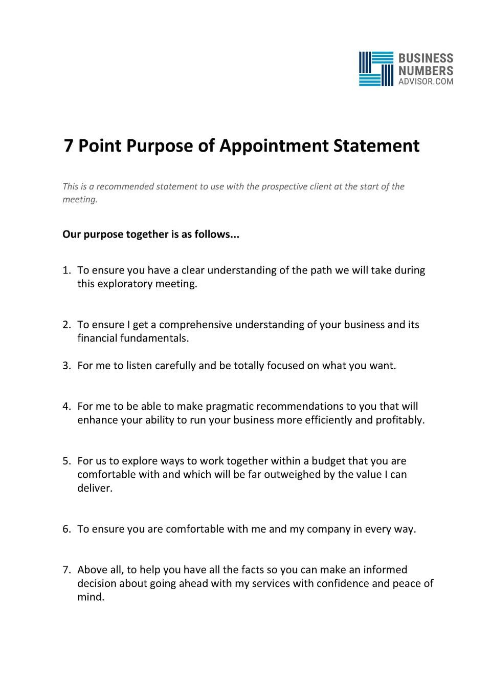 purpose-of-appointment