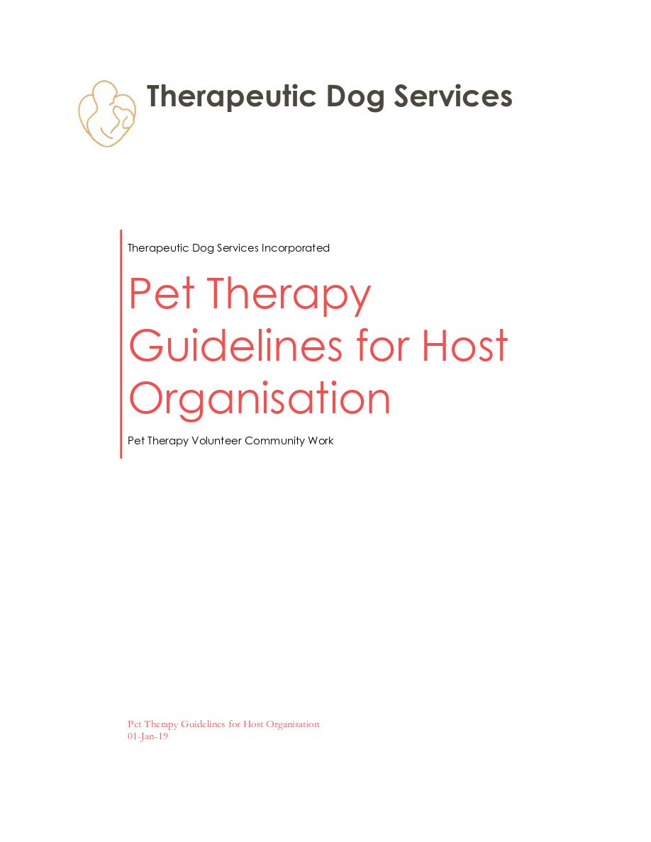 Pet Therapy Guidelines for Host