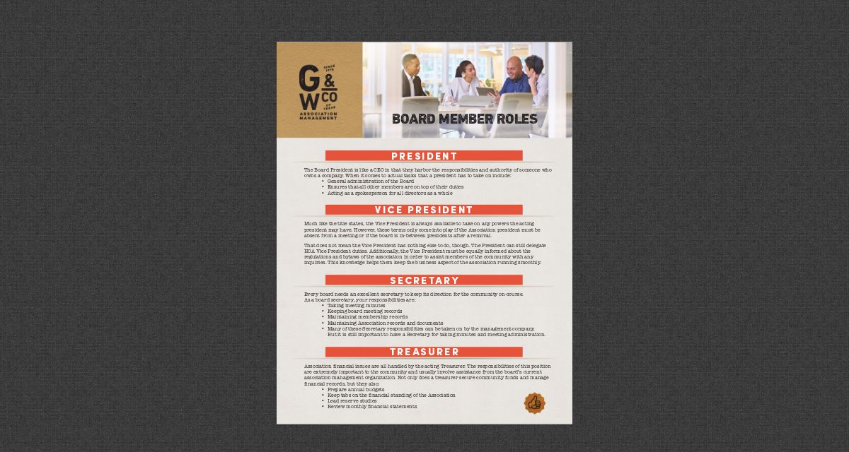 Board Member Roles