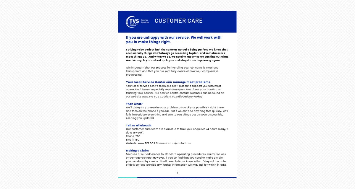 Courier Customer Care