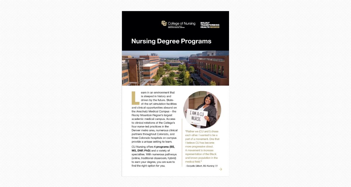 CU Nursing Degree Programs