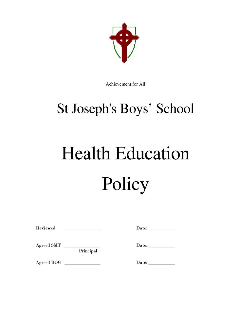 Health Education Policy