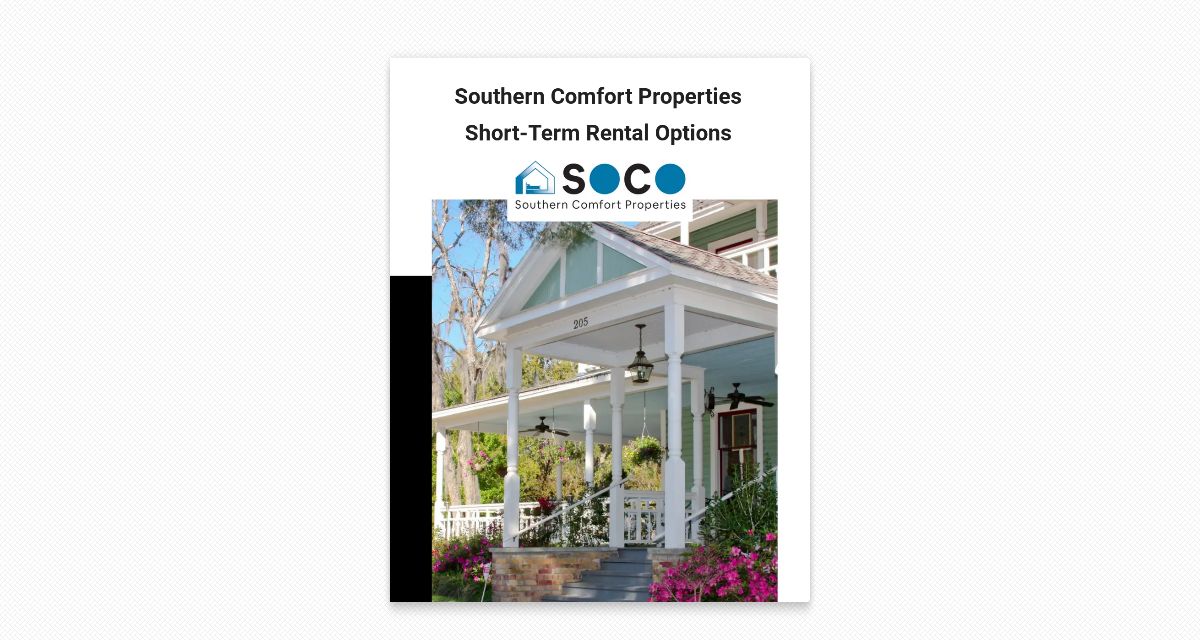 Shortterm Rental Options Southern Comfort Properties