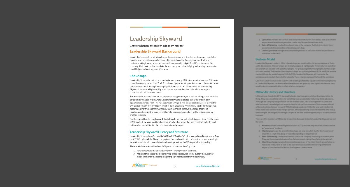 Leadership Skyward Case Study Background