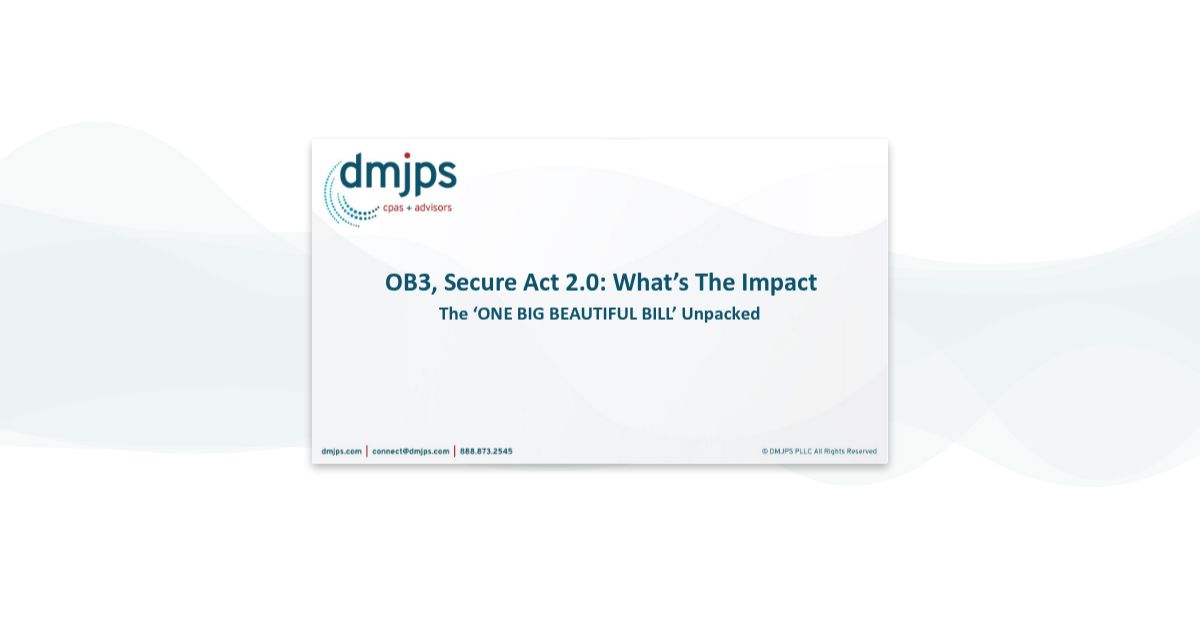OB3, Secure Act 2.0: What’s The Impact Presentation