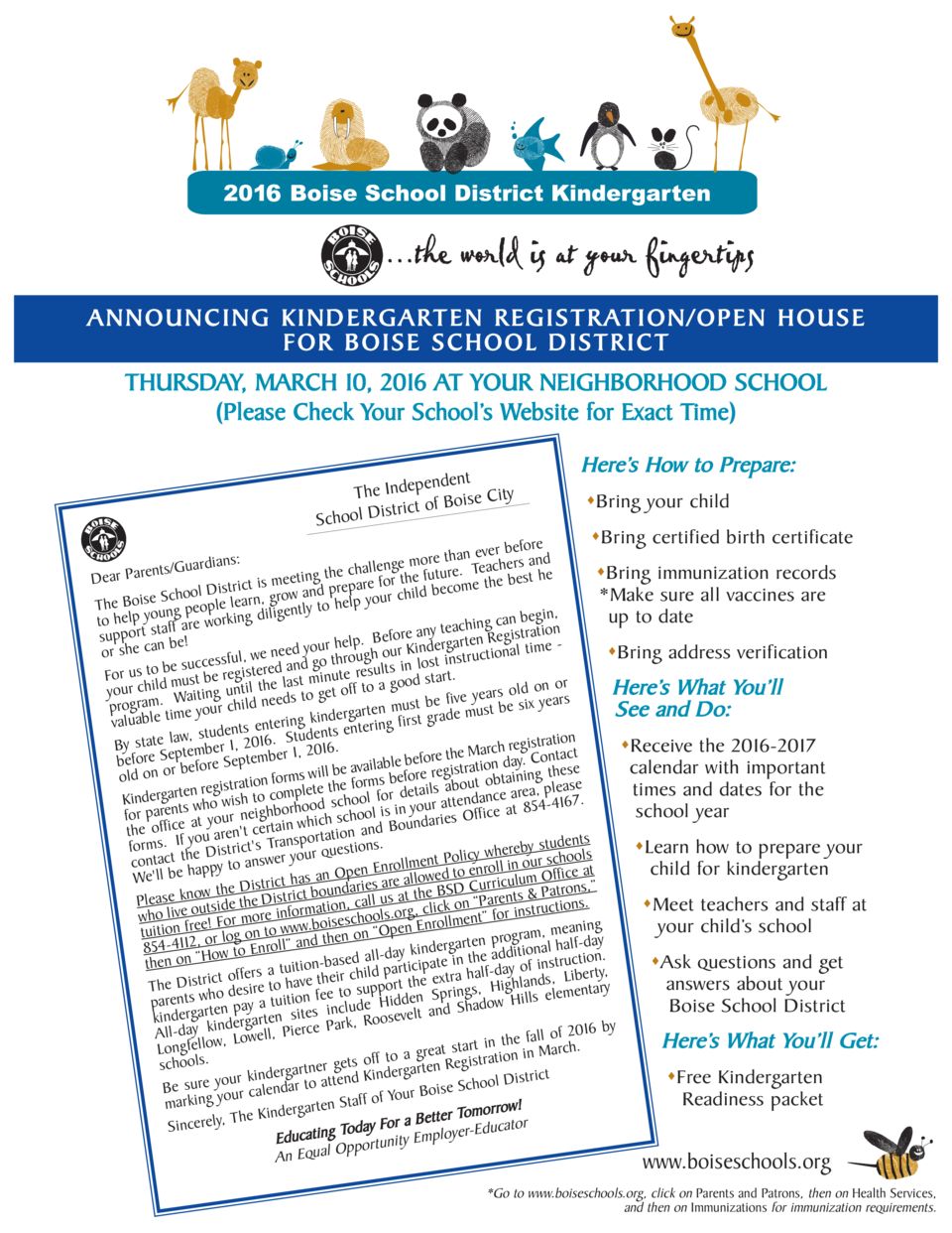 Kindergarten Registration Flyer