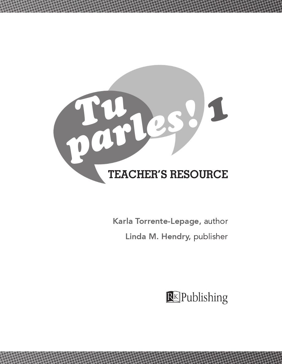 Tu Parles 1 Teacher Resource Simplebooklet Com