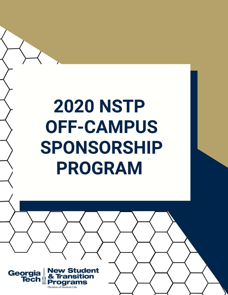 2020 NSTP Off-Campus Sponsorship