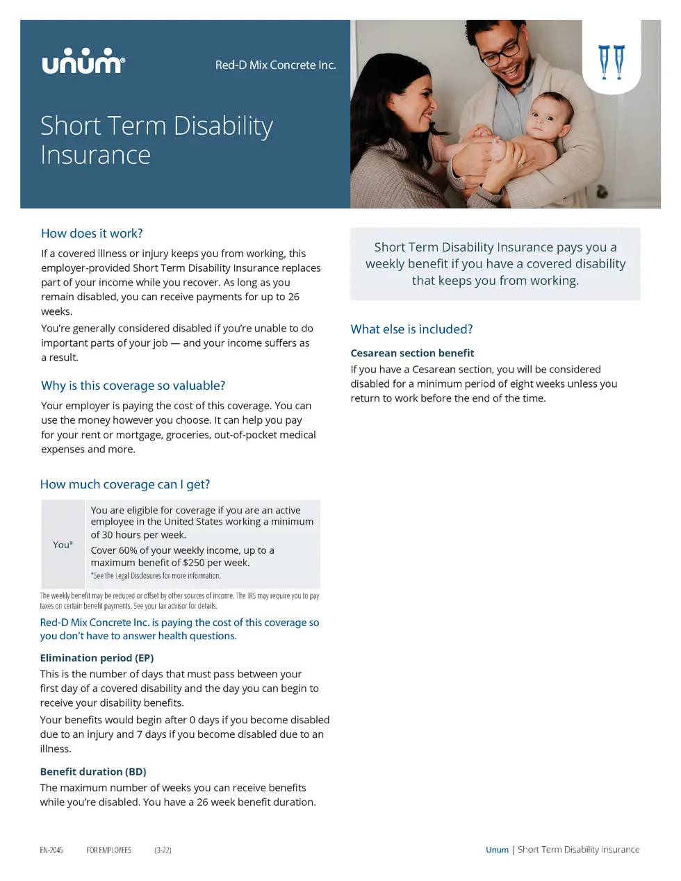 Red Click Insurance Disc Example Red D Unum Life and Short Term Disability : simplebooklet.com