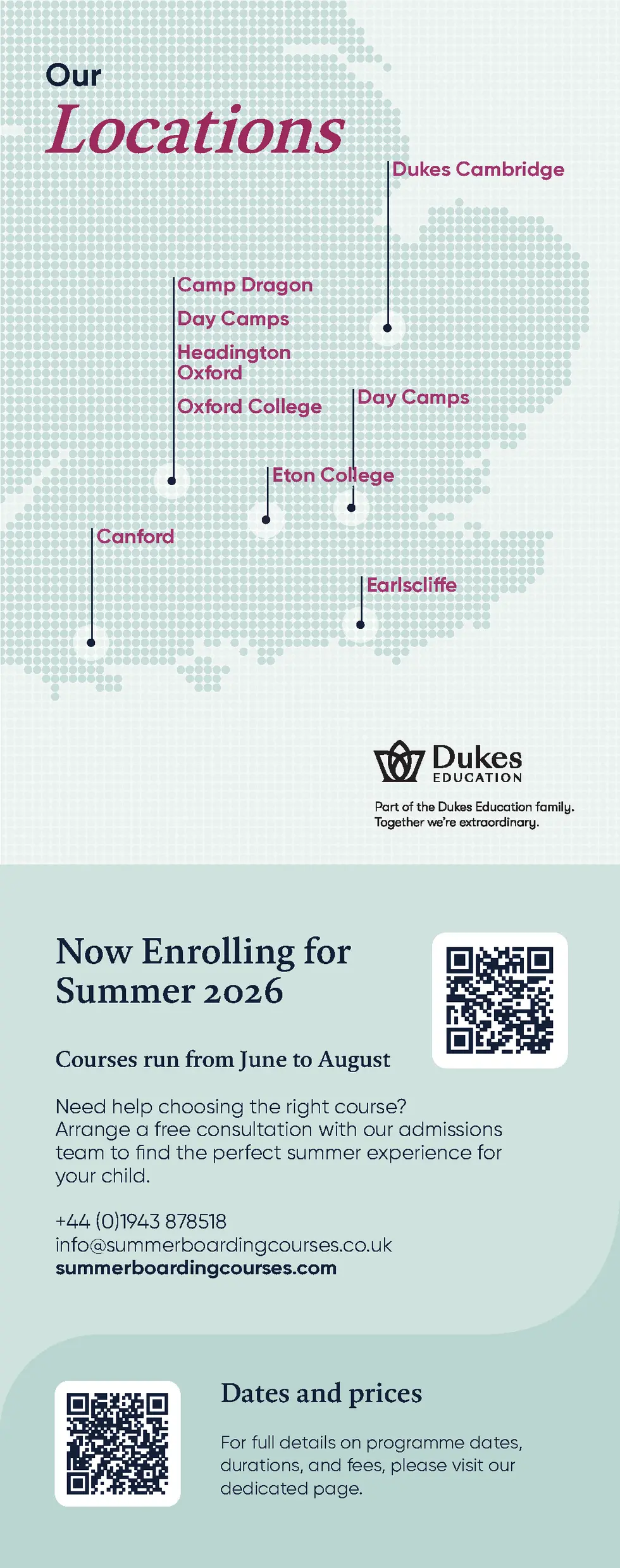 Our  Locations  Dukes Cambridge  Camp Dragon Day Camps Headington Oxford Oxford College  Day Camps  Eton College Canford E...