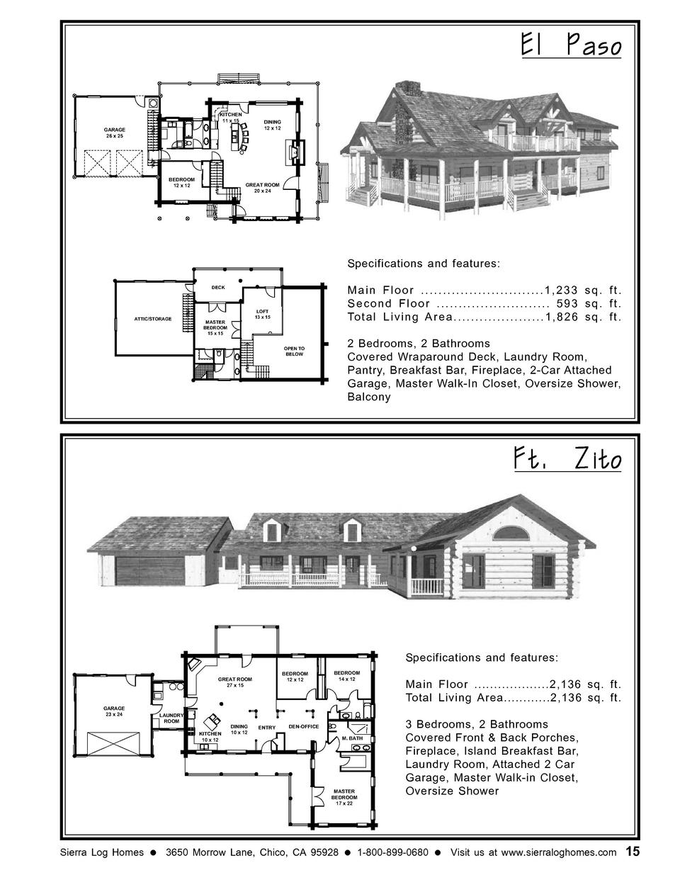 Sierra Floor Plans Book