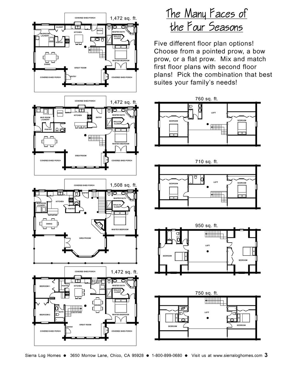 Sierra Floor Plans Book