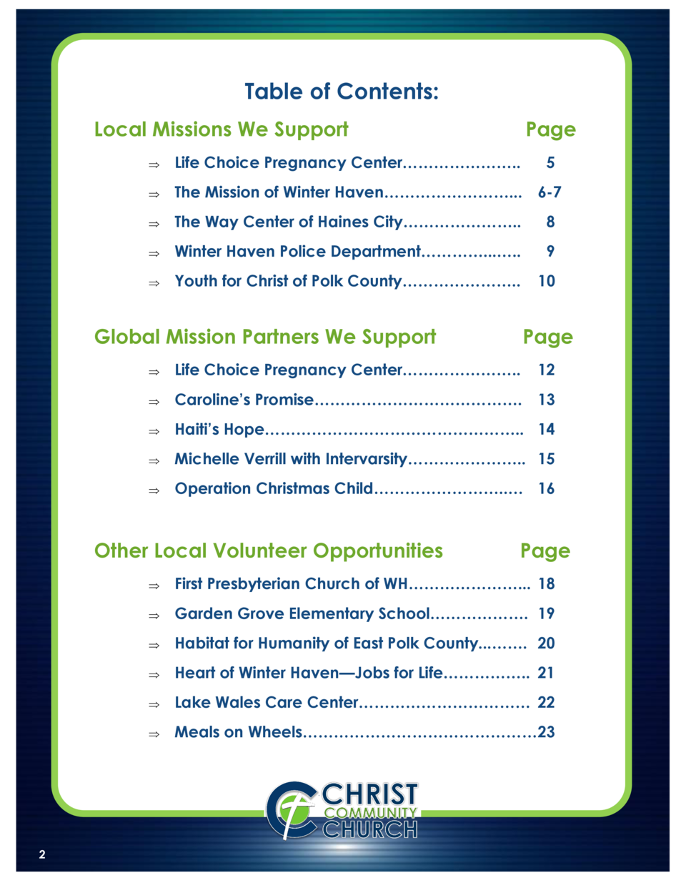 2020 Volunteer Booklet