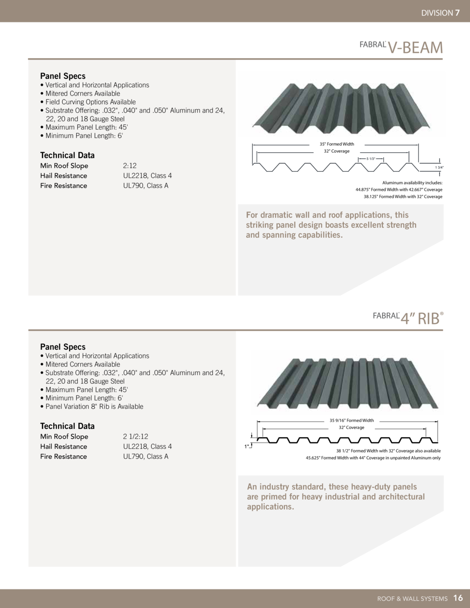 Fabral Metal Wall and Roof Systems