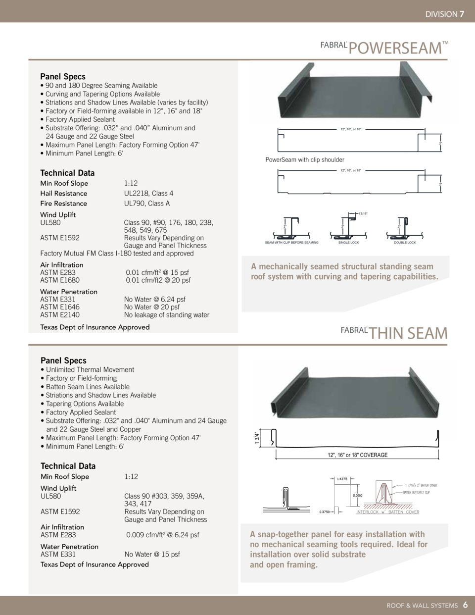 Fabral Metal Wall and Roof Systems