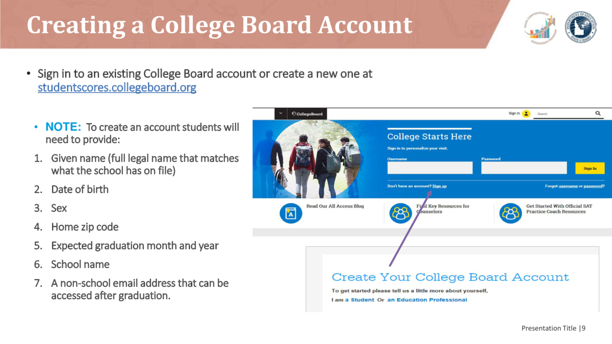College board online zip code