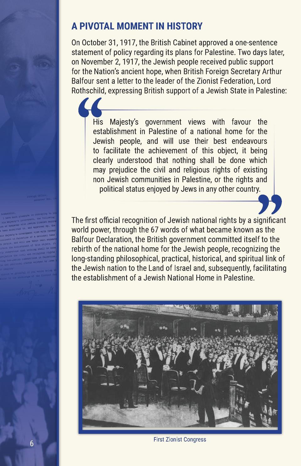 Balfour Info Booklet The Israel Forever Foundation