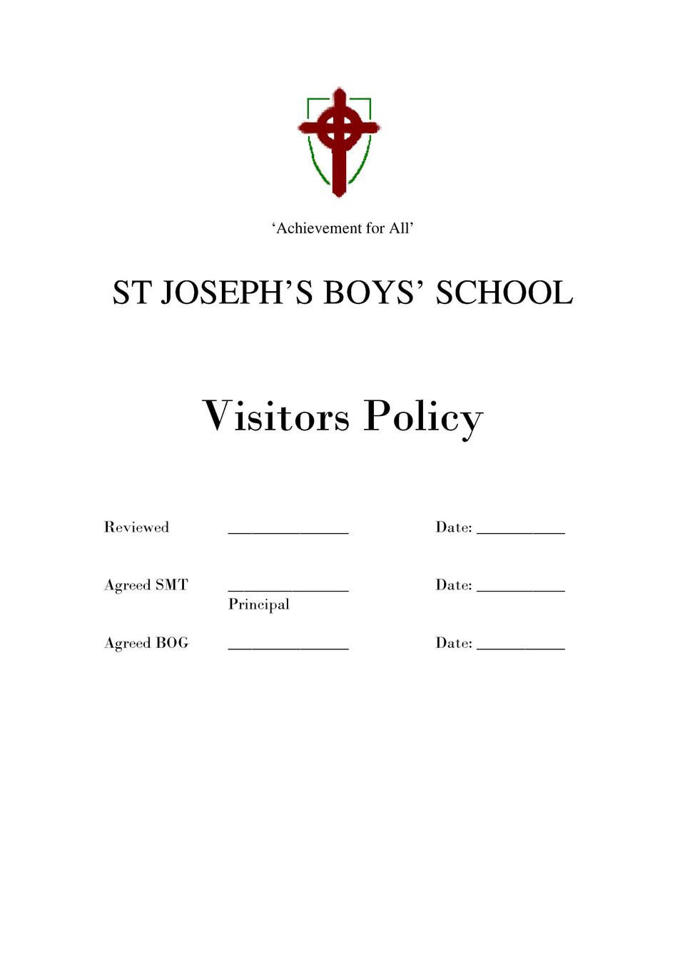 Visitors Policy