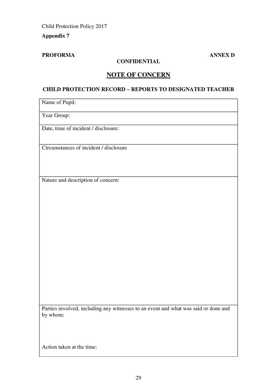 St Joseph's Child Protection Pol