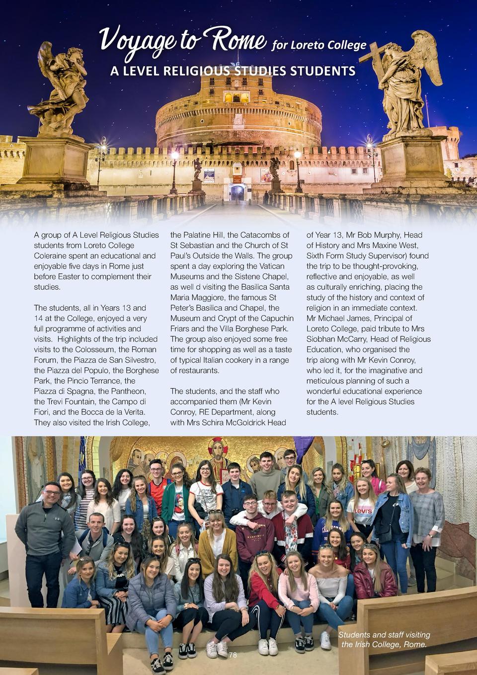 Loreto Lore Magazine 17 18 Loreto Lore Magazine 17 18