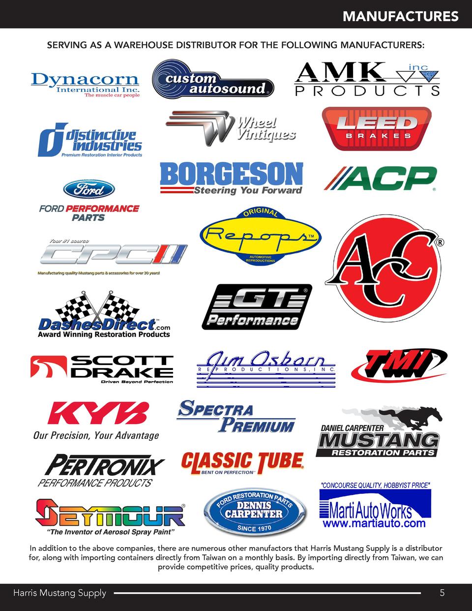 Harris Mustang Retail Catalog