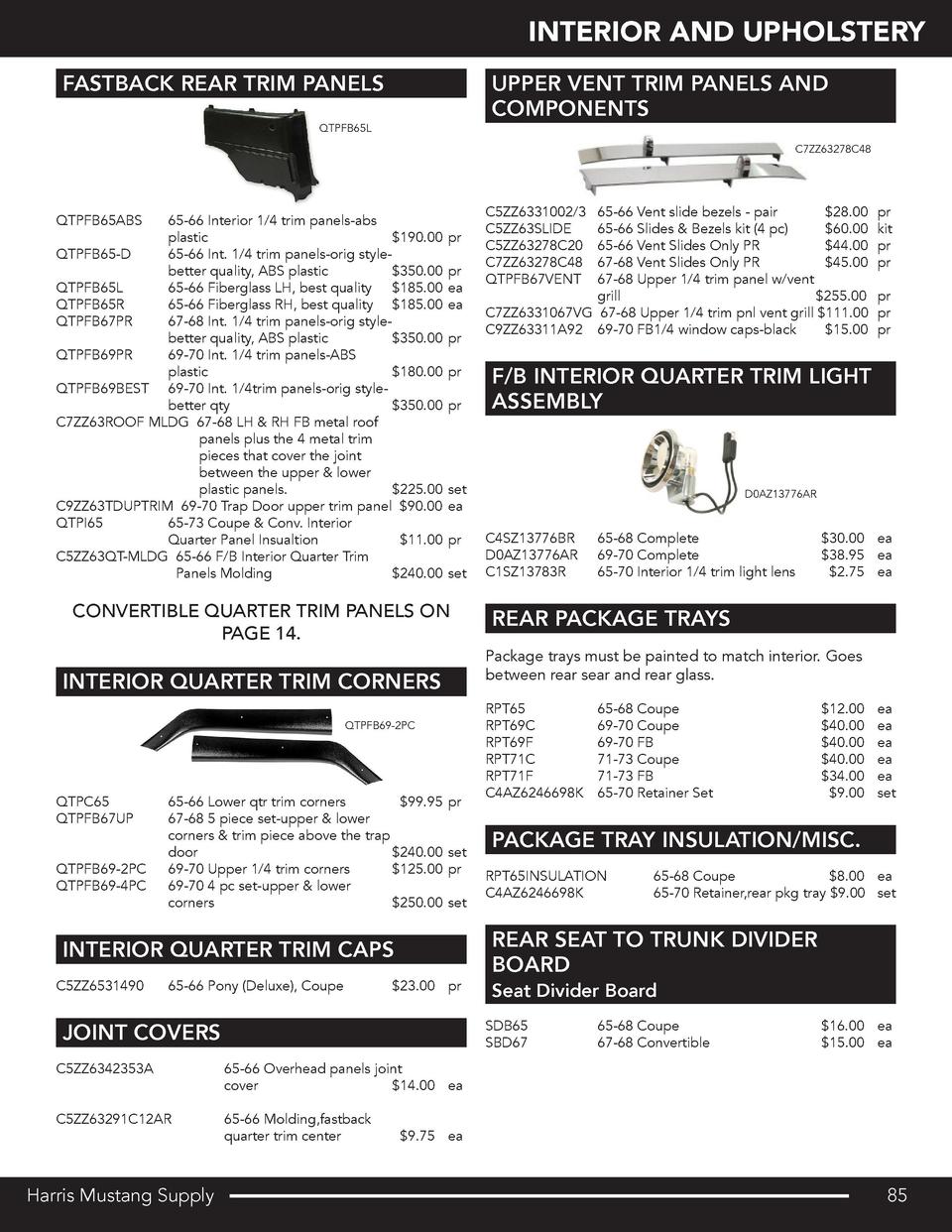 Harris Mustang Retail Catalog