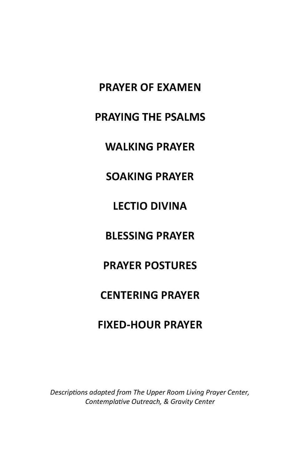 Prayer Practices