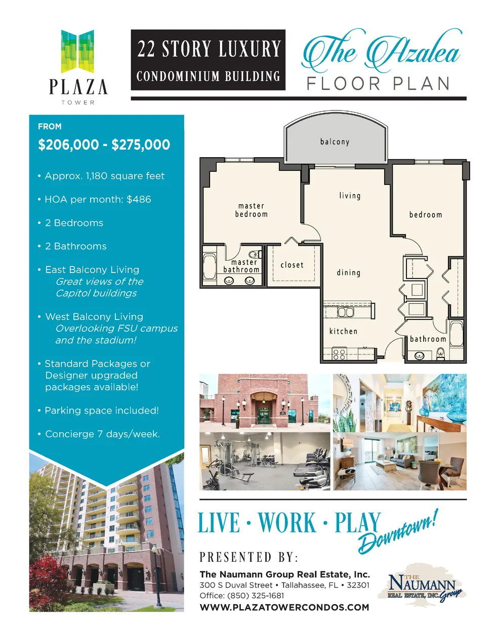 The Azalea FLOOR PLAN  FROM   206,000 -  275,000     Approx. 1,180 square feet     HOA per month   486     2 Bedrooms     ...
