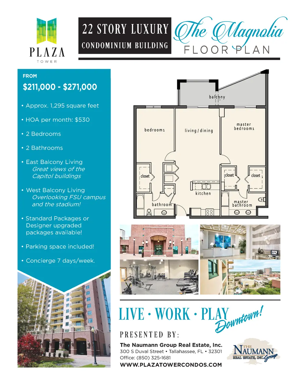 The Magnolia FLOOR PLAN  FROM   211,000 -  271,000     Approx. 1,295 square feet     HOA per month   530     2 Bedrooms   ...